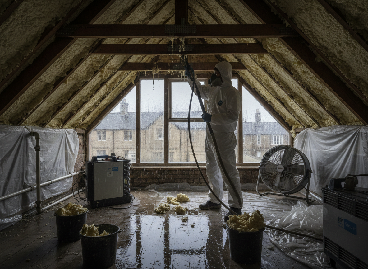 Timing Spray Foam Removal Around Taunton's Wet Weather