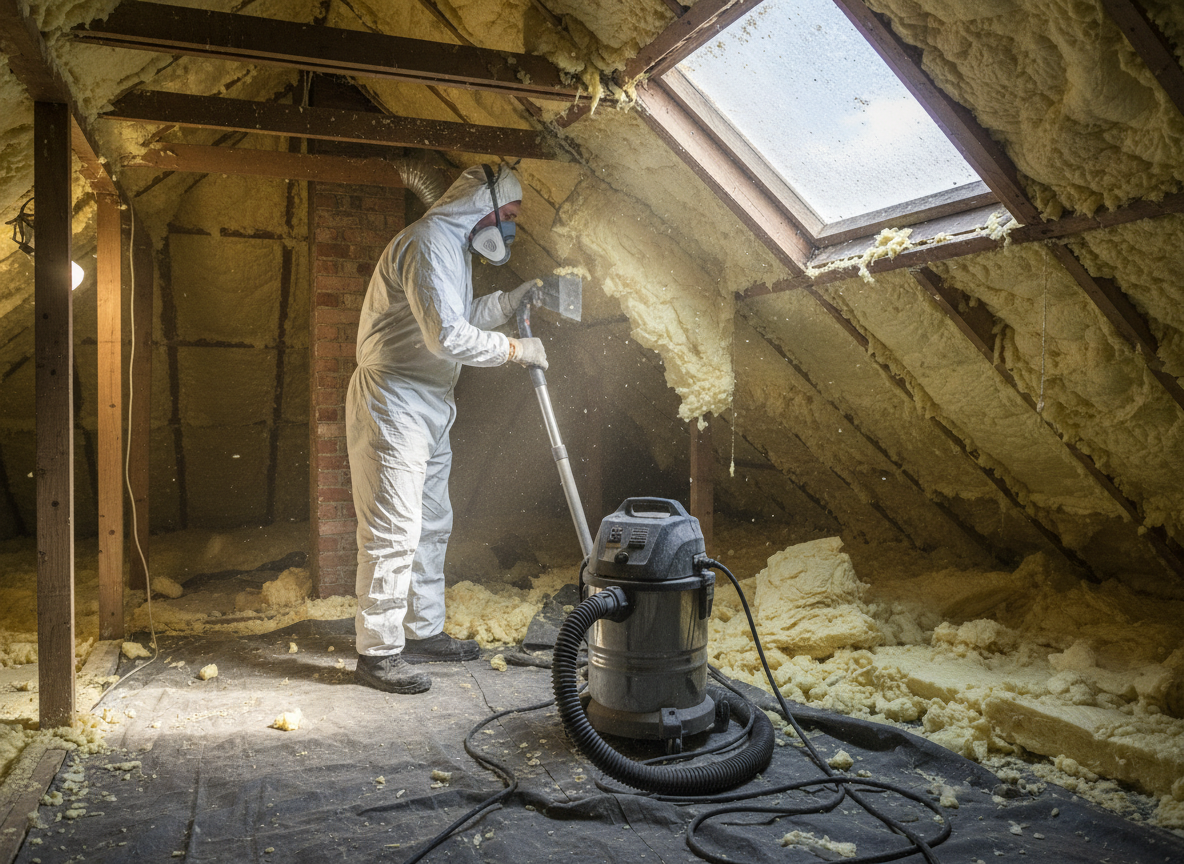 loft spray foam removal in Taunton