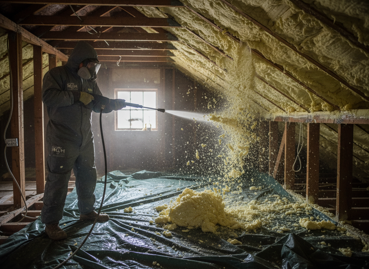 mortgage lender spray foam removal in Taunton