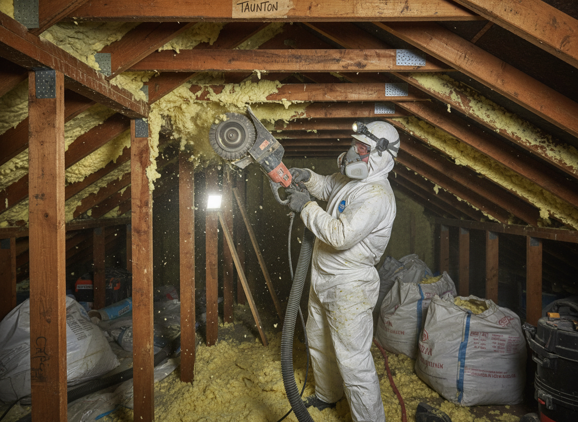spray foam insulation removal in Taunton