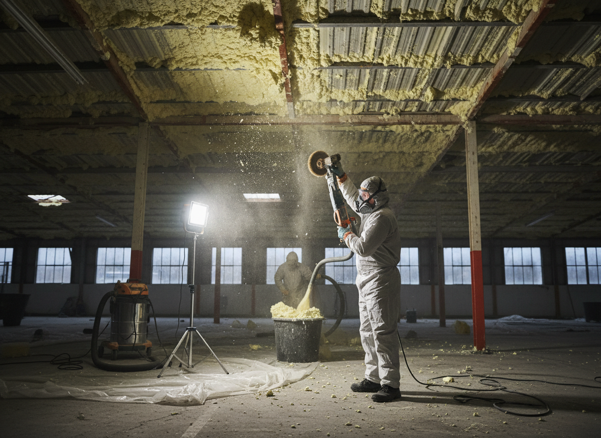 Warehouse spray Foam removal in Taunton